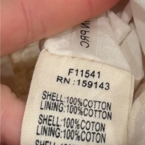 FRNCH Paris Cream Cotton Button Front Romper XS NWOT - Picture 8 of 8